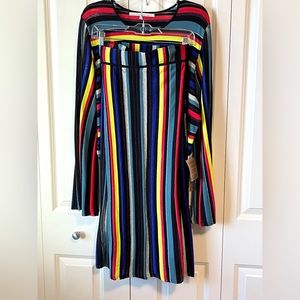 2 pce multi color stripe knit coord set by Rachel Roy